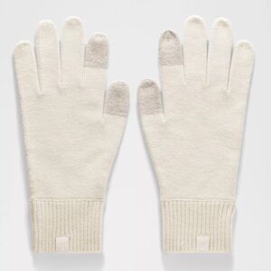 Lululemon Warm Revelation Gloves Ivory Cream Large NWT